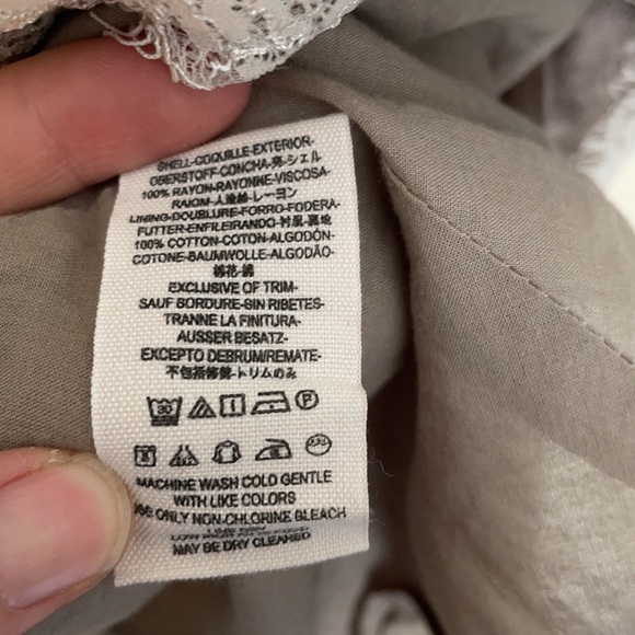 Free People Georgia Tan Taupe Lace Dress 2 Fiary Core - Picture 9 of 10